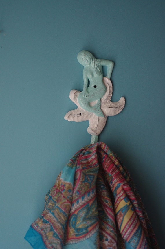 Little Mermaid Wall Hook Starfish Wall Hook Beach Decor