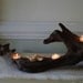 Three Votive Driftwood Candle Holder with Sugar Starfish