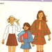 Vintage Childs Cape and Pleated Skirt Pattern Simplicity 7738 Size 5 Vintage 70's