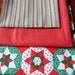 Vintage Christmas Fabric Red and Green Destash Fabric Remnants 3 Yards