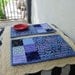 Purple and blue violet mug rugs