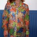 Vintage Sheer Neon Flower Power Shirt MEDIUM