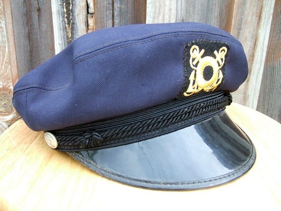 Vintage Captain's Hat by mainsailvintage on Etsy