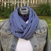 nautical, navy blue and white scarf, pok a dots, infinity scarf, light weight