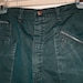 1960s/70s Vintage Green Denim Cargo/Kayaking Hiking Shorts labeled "Corn Cobbler" size S/M