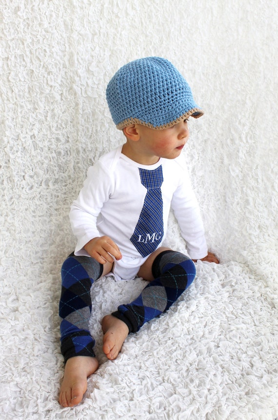 Items similar to Autumn Plaid Baby Boy Personalized Tie Onesie. Wintry