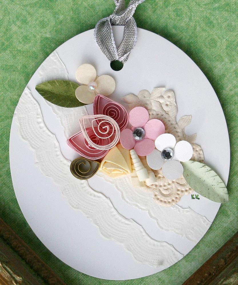 Quilled Gift Tag Pinks