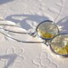 Dangle Earrings, Bridesmaids gift yellow earrings, Hoops Long earrings Silver 925 and jonquil glass Wedding jewelry