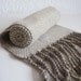 Organic Cotton Handwoven Scarf titled 'Sparking Oats and Rye'