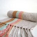 Mint and Coral Handwoven Cotton Scarf