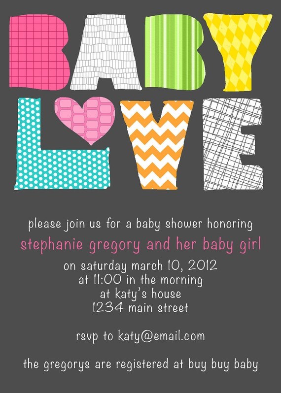 Modern Baby Invitations 2