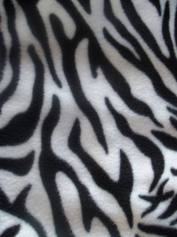 Baby Blanket Zebra Fleece with Hot Pink Crochet Edge