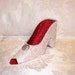 Peach and Coral Paper Shoe Gift Box Favor Box OOAK