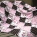 Reserved for Sandra Wilbur the Pig crib size Rag Quilt - Adoption Fundraiser