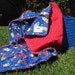 Reserved for Diana - Shoot for the Stars Baby Boy Rag Quilt - Adoption Fundraiser