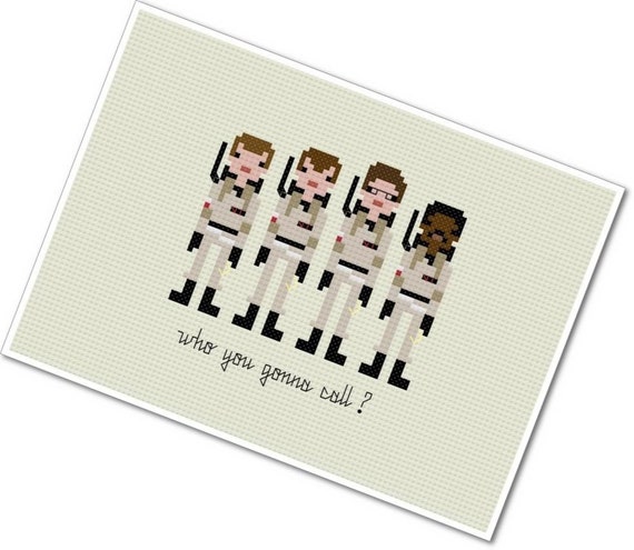 Pixel People - Ghostbusters - PDF Cross Stitch Pattern - INSTANT DOWNLOAD