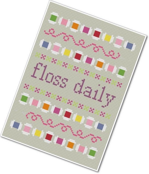 Floss Daily Sampler - PDF Cross-stitch Pattern - INSTANT DOWNLOAD