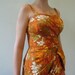 Vintage 1950s Hawaiian Dress, Tiki tropical wiggle dress, Rockabilly