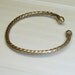 Antique 19th Century Eastern Woodlands Native Amercan Acorn Terminals Sterling Silver Twisted Wire Cuff Bracelet UNISEX