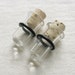 Clear Test Tube Plugs 00g inch gauged ear plugs earrings for stretched piercings made to order