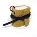 Upcycled Brown Mini Suede Leather Journal Charm - Necklace or Key Chain