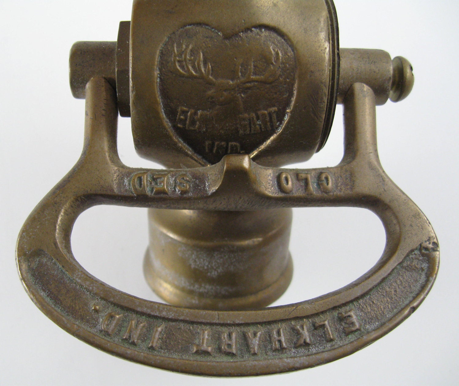 Antique Fire hose Nozzle Elkhart Manufacturing Brass