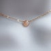 Barely there- Peach moonstone gold filled necklace, gemstone necklace, tiny stone necklace, peach briolette, moonstone necklace