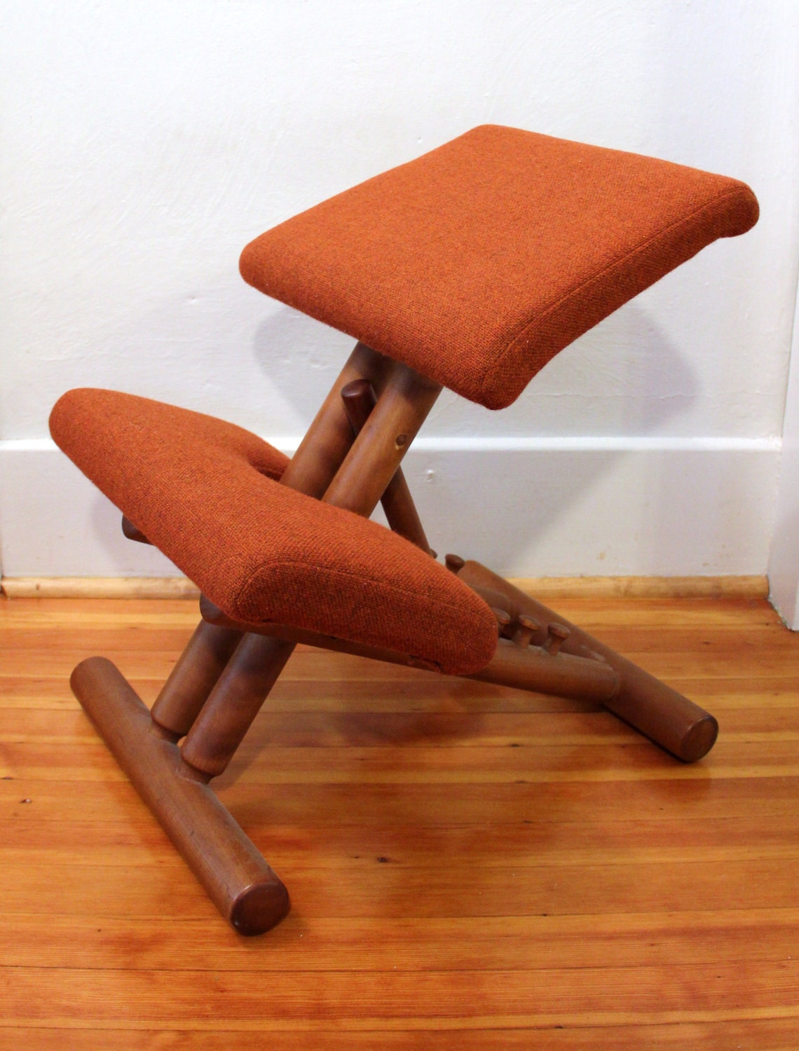 Vintage Teak Kneeling Ergonomic Chair