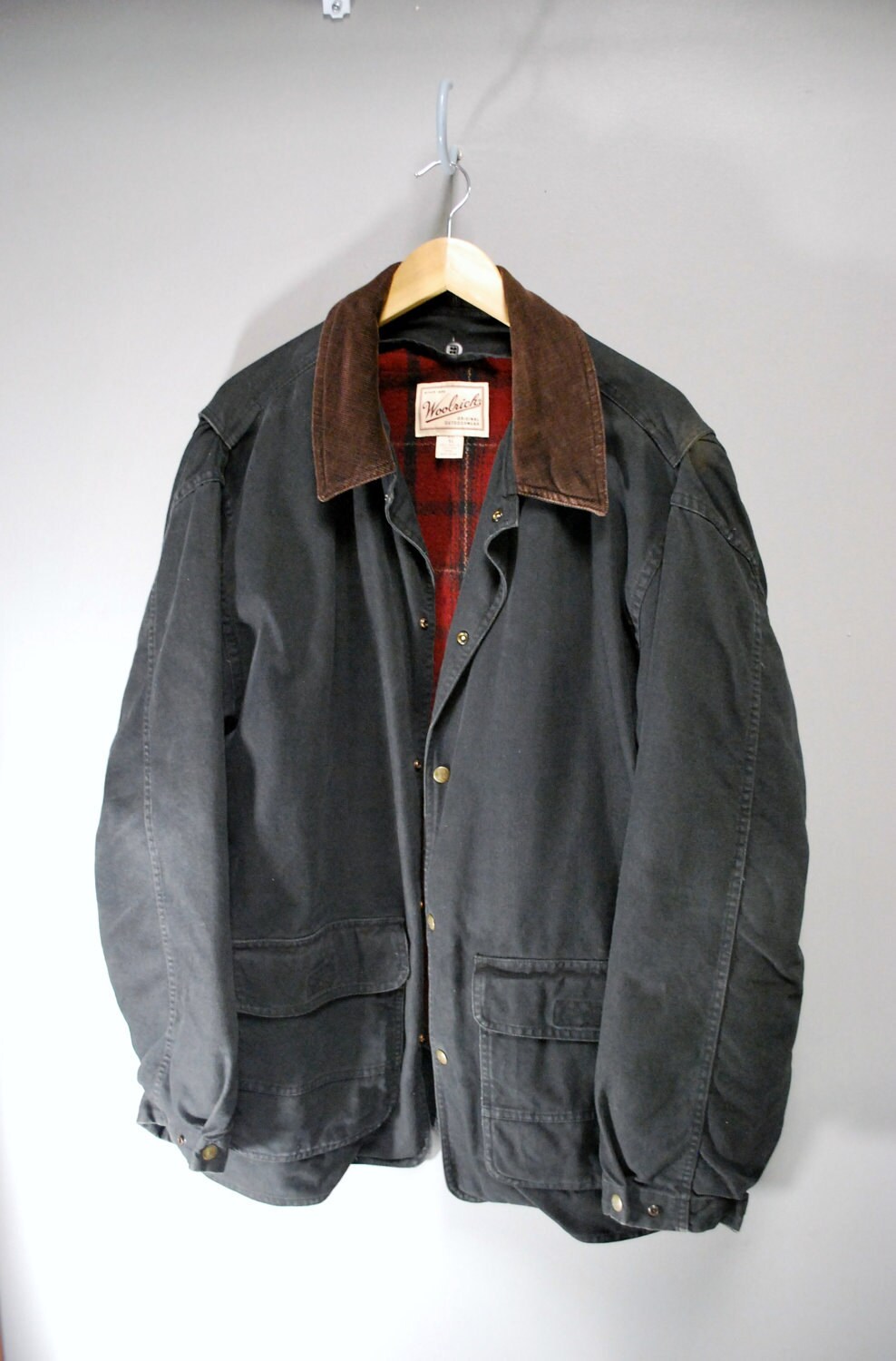 Woolrich field Jacket removable Wool lined Heavy by VintiquesShop