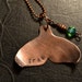 Whale Tail Stamped Metal Charm Necklace