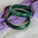 Reserved for shahmainhami 2 JADE GREEN Glass Bangle BRACELETS, Trendy Boho Hippie Chic, Very Cool Wrist Candy