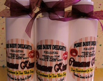 SPECIAL--Pure Body Delights--CINNAMON KISSES---Silk Protein Body and Hair Mist Spritzes--Braid Conditioner Mist