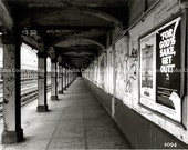 NYC Subway Photo 1980s - Get Out by The Conn Artist