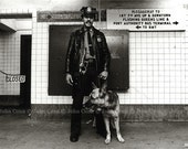 NYC Subway Photo 1980s - Spanish Cop by The Conn  Artist