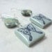 Luna Moth Earrings Rubber Stamped Porcelain Tile