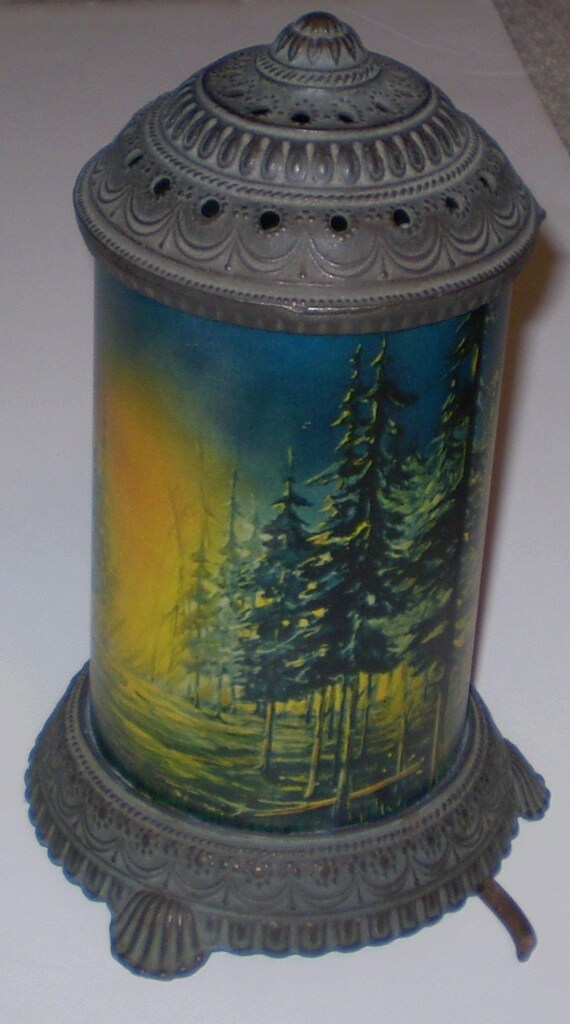 Antique Motion Lamp Forest Fire for parts 106a by NMMARKET