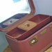 Spring Sale Vintage 40s Higgins Train Cosmetic Case with Key