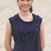 Handbeaded silk dress blue AS123