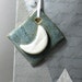 Honeymoon Wishes Gift Tags - OOAK Ceramic Ornaments (Set of 2)