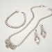 Rhinestone Jewelry Set // 1950s // Necklace, Earrings, and Bracelet // Kramer NY