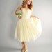 reserved // vintage 1950s lace and tulle strapless prom dress // 50s prom dress // Tiny Lemon Cake