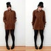 Vintage Camel Tan Avant Grade Wool Nautical dress Coat 1960's