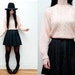 Peach Cable Knit Wool Geek Jumper Sweater