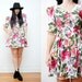 SALE Floral Grunge Boho Tent Mini Dress 90s