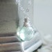 Gemstone Necklace Fluorite Pale Aqua Mint Grey Jade AAA Quality Semiprecious Wire Wrapped Sterling Silver Jewelry Complimentary Shipping