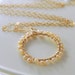 Peach Freshwater Pearl Necklace Wire Wrapped Ring Gold Jewelry Complimentary Shipping