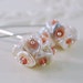 Reserved Keishi Earrings Pearl Blossoms Genuine Orange Padparadscha Sapphire Gemstone Sterling Silver Jewelry Complimentary Shipping