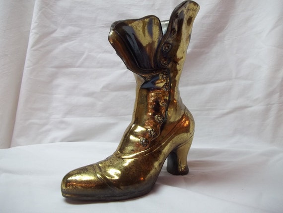 Items similar to Vintage Brass Victorian Ladies Button Up Boot on Etsy