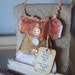 Primitive candy corn ornie handmade paper dress door hanger wall decoration OOAK