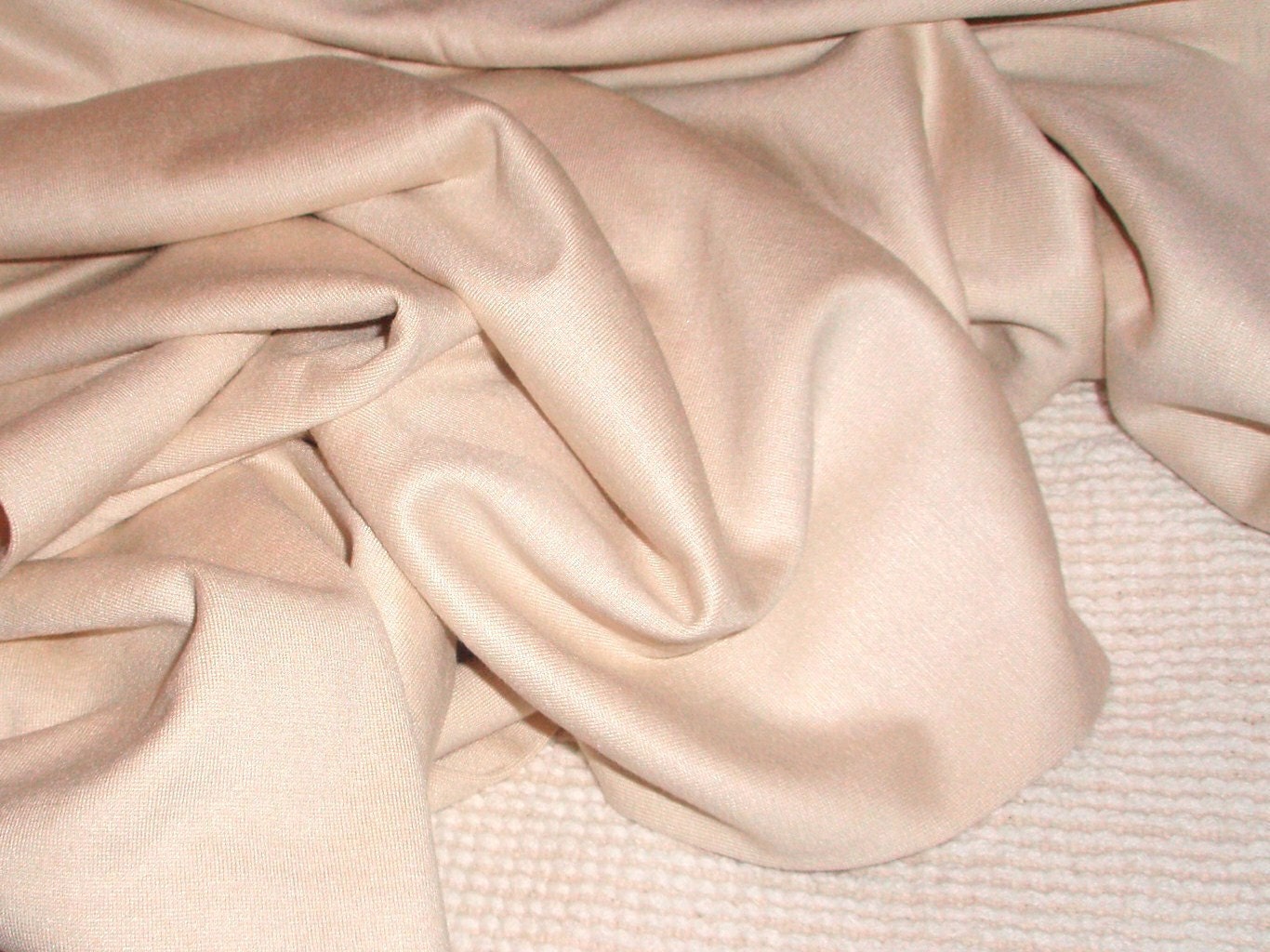 Ahimsa Silk Jersey dress fabric Pure Silk Unbleached
